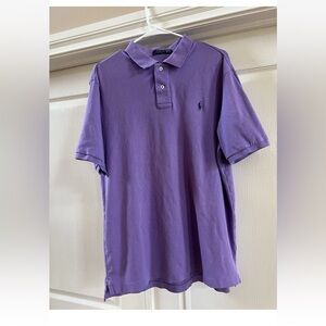 Polo Ralph Lauren Classic Fit Knit Polo Shirt Men's Large Purple